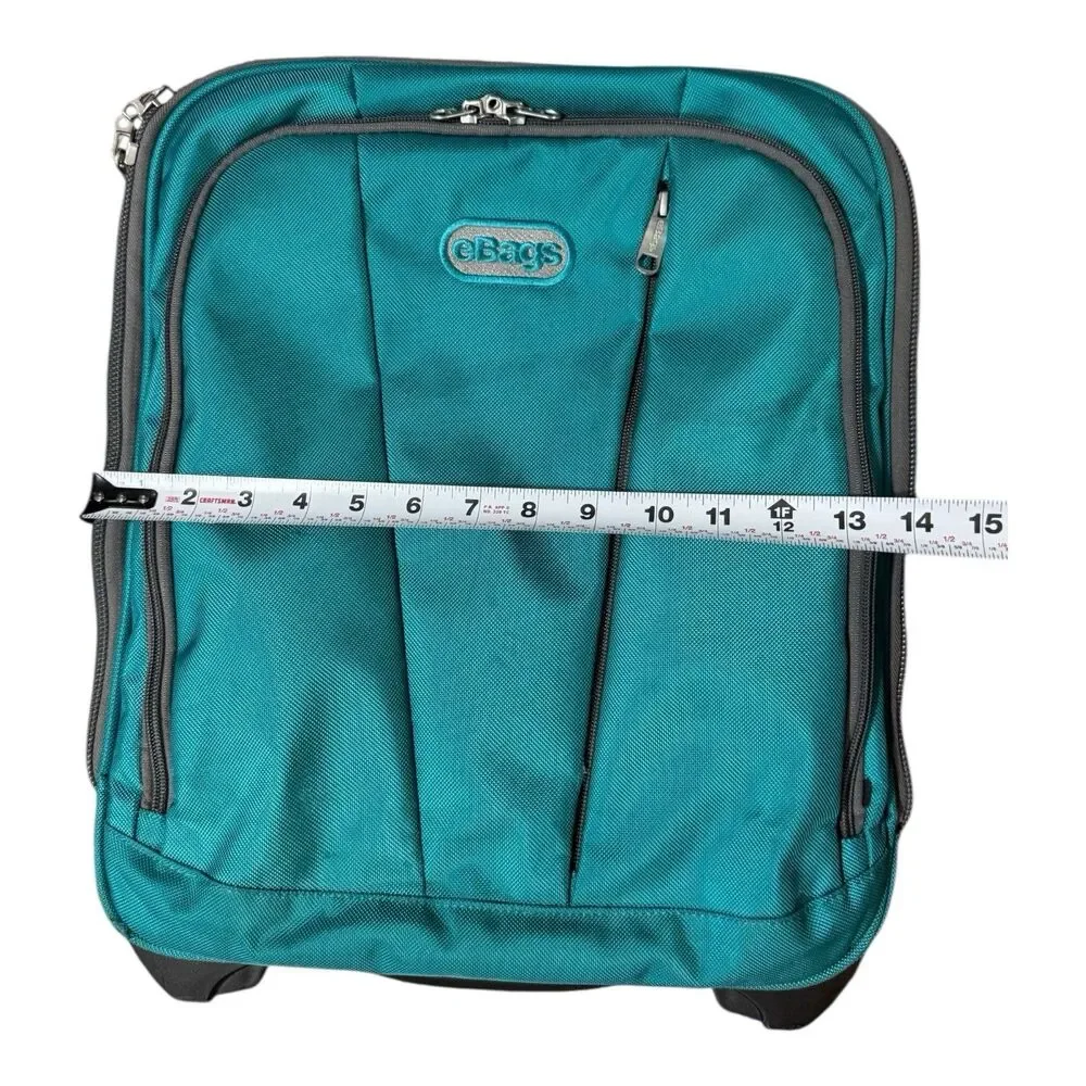 eBags TLS Vertical Mobile Office Rolling Laptop Briefcase Bag Luggage Blue